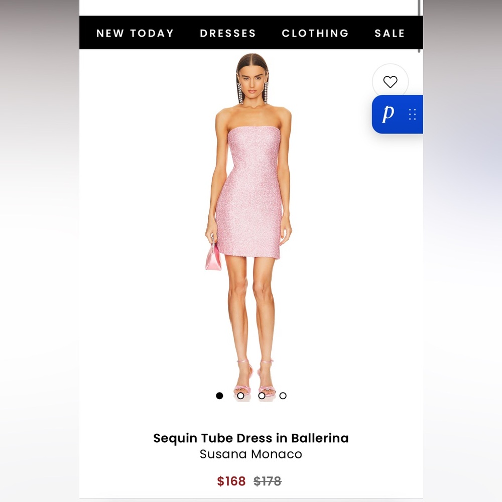 Susana Monaco Pink Sequin Dress